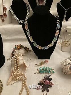 Lot Of Mid Century Designer Signed And High End Costume Jewelry