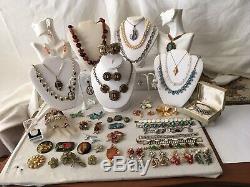 Lot Of Vintage Designer Signed And High End Costume Jewelry