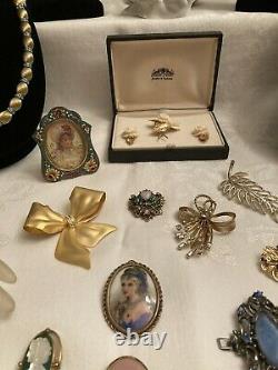 Lot Of Vintage Designer Signed High End Jewelry And Accessories