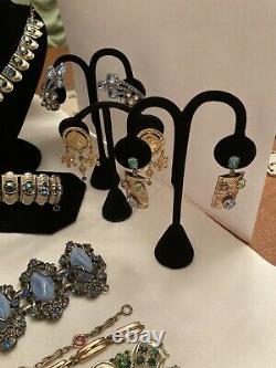 Lot Of Vintage Designer Signed High End Jewelry And Accessories