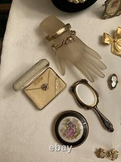 Lot Of Vintage Designer Signed High End Jewelry And Accessories