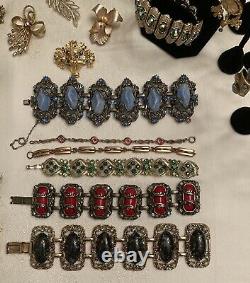 Lot Of Vintage Designer Signed High End Jewelry And Accessories