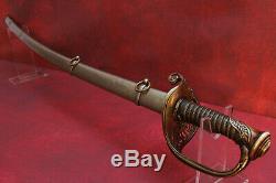 M1850 Civil War Sword & Scab Highly Engraved Klingenthal / Coulex Signed Solid