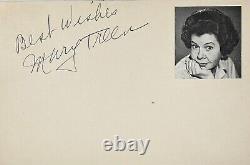 MARY TREEN Autograph Signed 4x6 INDEX CARD It's a Wonderful Life HIGH POWERED