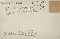 MARY TREEN Autograph Signed 4x6 INDEX CARD It's a Wonderful Life HIGH POWERED