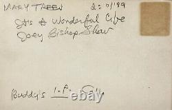 MARY TREEN Autograph Signed 4x6 INDEX CARD It's a Wonderful Life HIGH POWERED