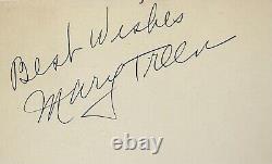 MARY TREEN Autograph Signed 4x6 INDEX CARD It's a Wonderful Life HIGH POWERED