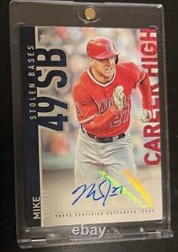 MIKE TROUT 2015 Topps AUTO Career High 49 STOLEN BASES Autograph? Angels