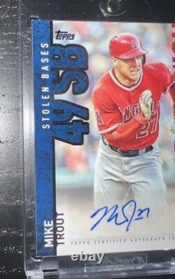 MIKE TROUT 2015 Topps AUTO Career High 49 STOLEN BASES Autograph? Angels