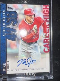 MIKE TROUT 2015 Topps AUTO Career High 49 STOLEN BASES Autograph? Angels