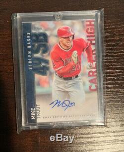 MIKE TROUT 2015 Topps Career High Auto Autograph Signature Signed Card AUSP