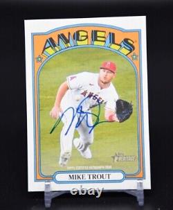 MIKE TROUT 2021 Topps Heritage High Numbers Real One Auto Autograph Angels MVP