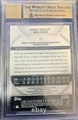 MIKE TROUT RC 2011 Bowman Sterling AUTO HIGH SUBS PRINTING PLATE 1of1 HOLY GRAIL