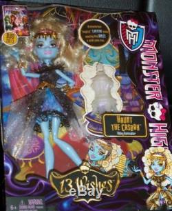MONSTER HIGH 13 WISHES FIVE DOLLS, CASBAH SIGNED PRINT ART & TWO PLAYSETS WithDOLLS