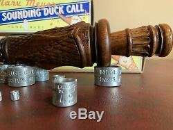 Marv Meyer Duck Call Highly Carved & Checkered Signed & Dated 2002