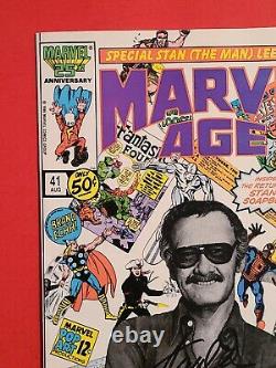 Marvel Age 41 signed by Stan Lee photo cover Marvel Comics 1986 High Grade NM