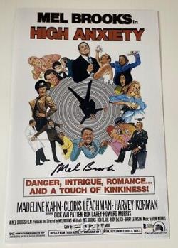 Mel Brooks Signed Autographed 11x17 Photo Movie Poster HIGH ANXIETY Beckett COA