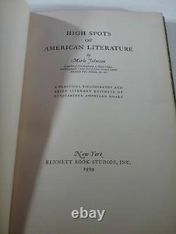 Merle Johnson AMERICAN LITERATURE HIGH SPOTS Signed 1/750 Copies In LEATHER