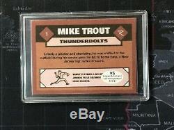 MiKE TROUT (2009) AUTO SIGNED HIGH SCHOOL MILLVILLE THUNDERBOLTS (Cert. #19181)