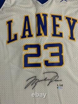 Michael Jordan Signed Laney High School Jersey Limited 5/123 UDA COA
