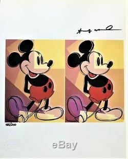 Mickey by Andy Warhol Original Hand Signed Print with COA- High Resale Value