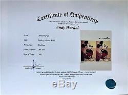 Mickey by Andy Warhol Original Hand Signed Print with COA- High Resale Value