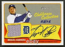 Miguel Cabrera 2014 Topps Heritage Clubhouse Collection Jersey Auto /25 Tigers