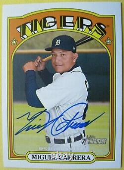 Miguel Cabrera 2021 TOPPS HERITAGE HIGH NUMBER REAL ONE ON CARD AUTO #ROA-MC