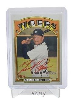 Miguel Cabrera 2021 Topps Heritage High Number Real One Red Auto 19/72