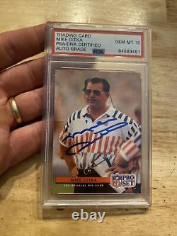 Mike Ditka PSA Autograph GEM MINT 1992 Hall Fame Vintage Chicago Bears Collector