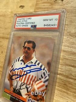 Mike Ditka PSA Autograph GEM MINT 1992 Hall Fame Vintage Chicago Bears Collector