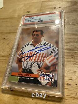 Mike Ditka PSA Autograph GEM MINT 1992 Hall Fame Vintage Chicago Bears Collector