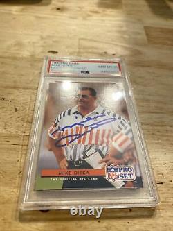 Mike Ditka PSA Autograph GEM MINT 1992 Hall Fame Vintage Chicago Bears Collector