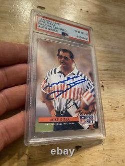 Mike Ditka PSA Autograph GEM MINT 1992 Hall Fame Vintage Chicago Bears Collector