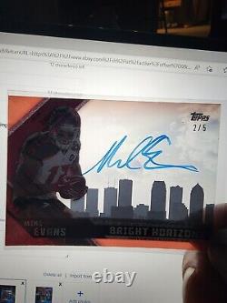 Mike Evans 2015 Topps High Tek Bright Horizons Acetate Clear Auto 2/5 Buccaneers