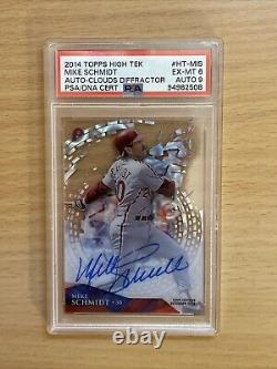 Mike Schmidt Signed Autographed 2014 Topps High Tek 05/25 PSA/DNA CERT AUTO 9