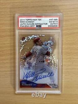 Mike Schmidt Signed Autographed 2014 Topps High Tek 05/25 PSA/DNA CERT AUTO 9