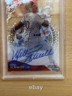 Mike Schmidt Signed Autographed 2014 Topps High Tek 05/25 PSA/DNA CERT AUTO 9