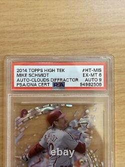 Mike Schmidt Signed Autographed 2014 Topps High Tek 05/25 PSA/DNA CERT AUTO 9