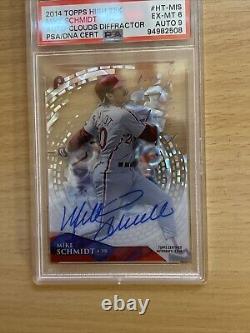 Mike Schmidt Signed Autographed 2014 Topps High Tek 05/25 PSA/DNA CERT AUTO 9