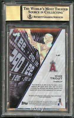 Mike Trout 2016 Topps High Tek Highlights Auto Autograph /25 Bgs 9.5/10 Angels