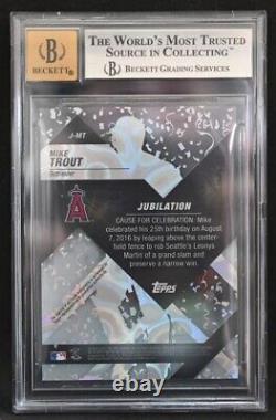 Mike Trout 2017 Topps High Tek Jubilation Autograph #14/35 Beckett 9 (10 Auto)