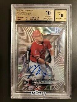 Mike Trout 2018 Topps High Tek Angels Signed Autograph Auto BGS 10/10 Pristine