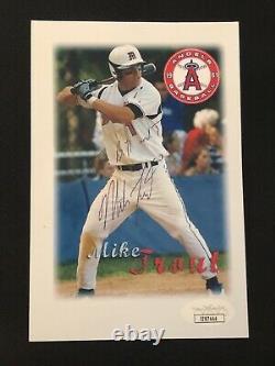 Mike Trout Signed Autographed 4x6 Photo Millville High School Rc Angels Jsa Cert