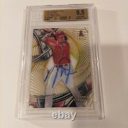 Mike Trout auto 2016 Topps High Tek Gold Rainbow BGS 9.5/10 Autograph #14/50