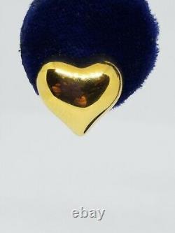 Milor Italy 14k Yellow Gold High Polish Puffy Heart Stud Earrings