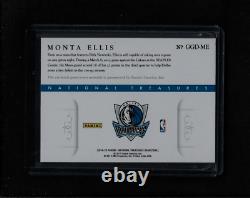 Monta Ellis 2014-15 National Treasures NBA GAME GEAR GOLD Dual Patch #1/10 1/1