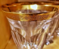 Moser Crystal Glass Adela Melikoff 24KT Gold Rim High Ball/Tumbler/Water/Water