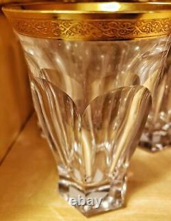 Moser Crystal Glass Adela Melikoff 24KT Gold Rim High Ball/Tumbler/Water/Water