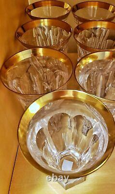 Moser Crystal Glass Adela Melikoff 24KT Gold Rim High Ball/Tumbler/Water/Water